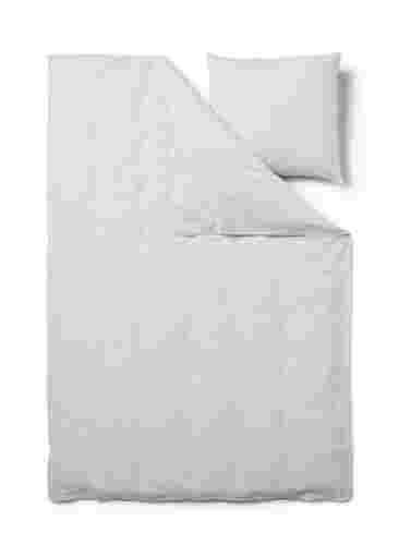 Kariertes Bettwäsche-Set aus Baumwolle, Grey/White Check, Packshot image number 1