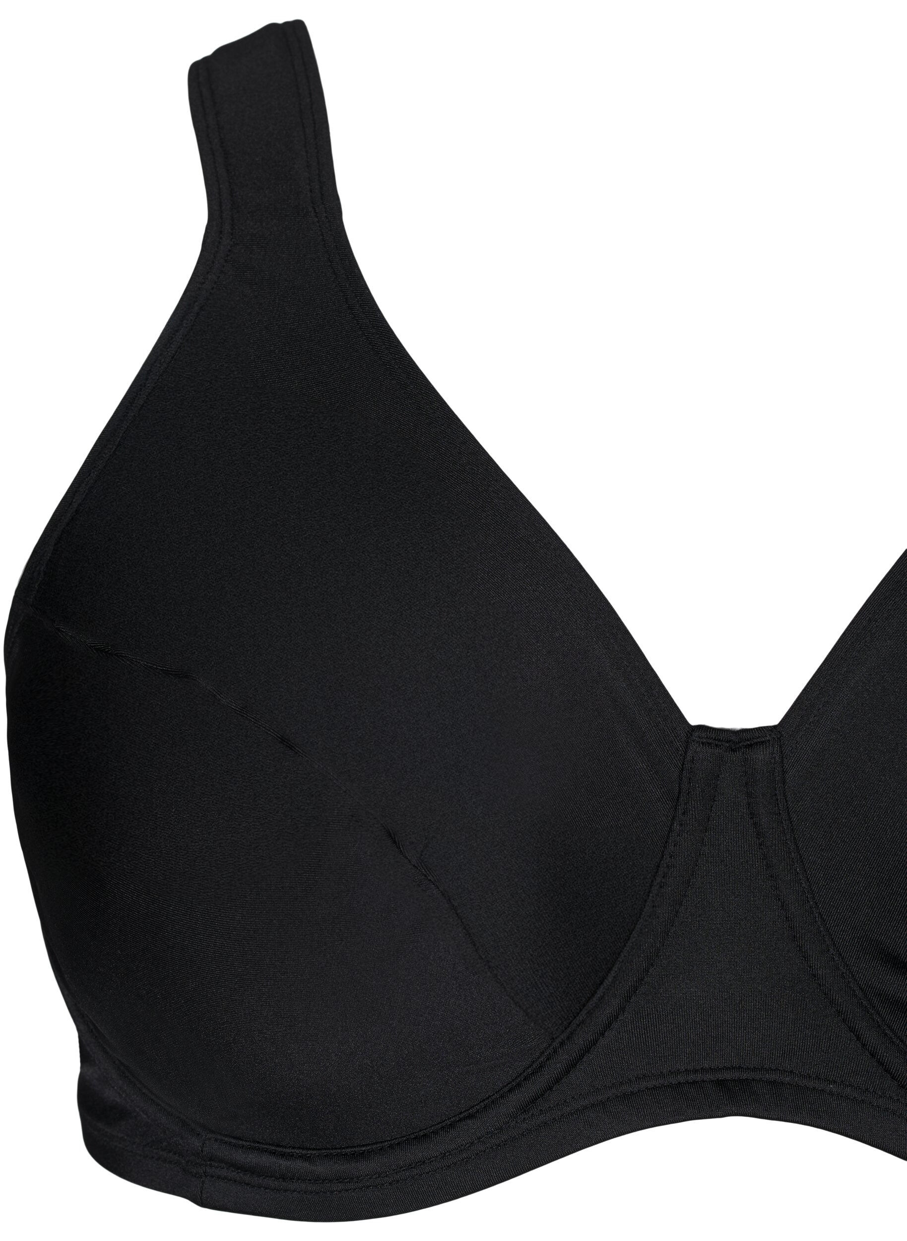 Zizzi Bikinioberteil mit B&uuml;geln und voller Abdeckung, Schwarz, Packshot image number 2