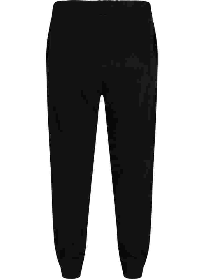 Pyjamahose aus Baumwolle, Black, Packshot image number 1