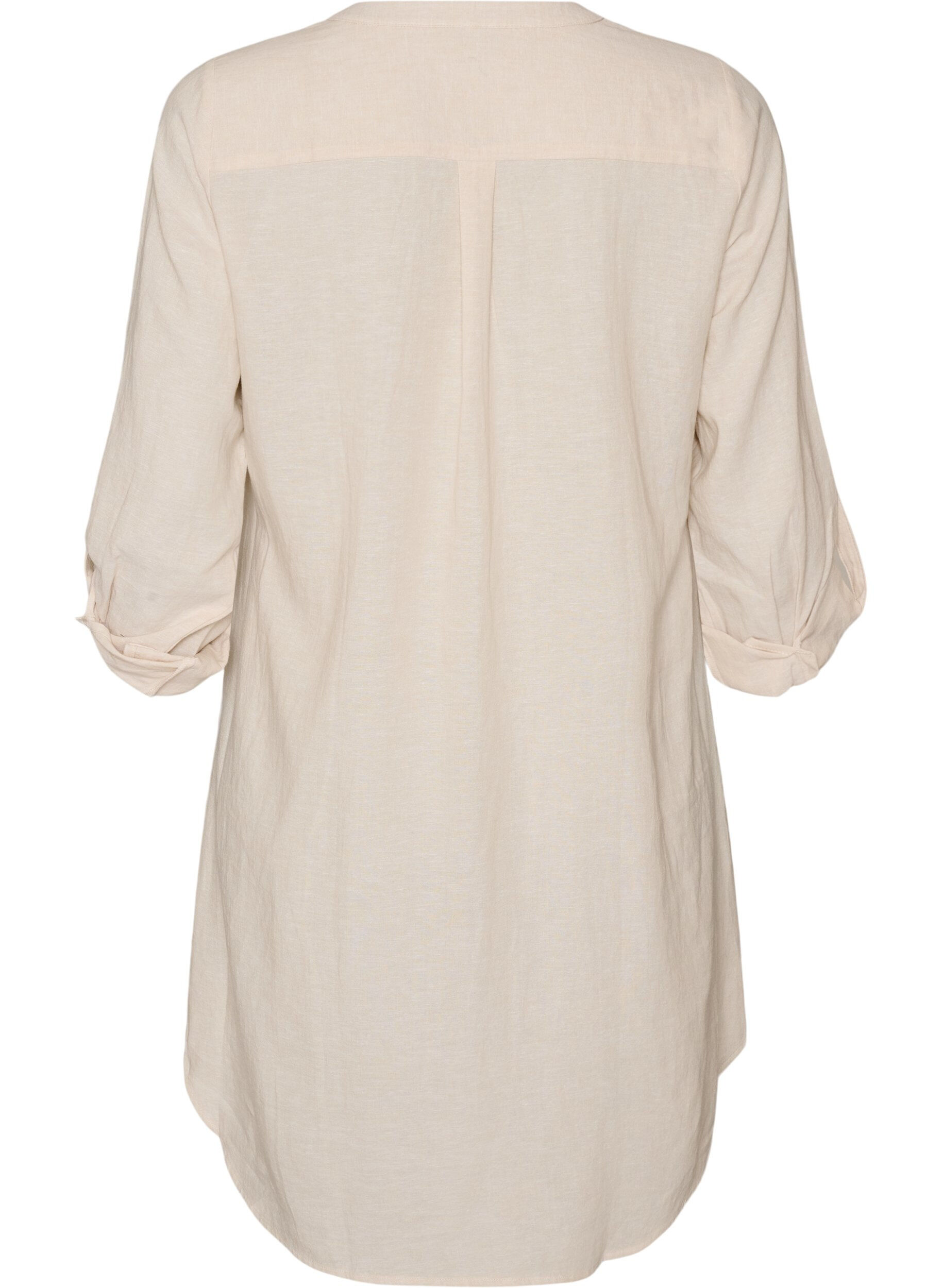 ZizziLange Bluse aus Leinen und Viskose, Beige, Packshot image number 1