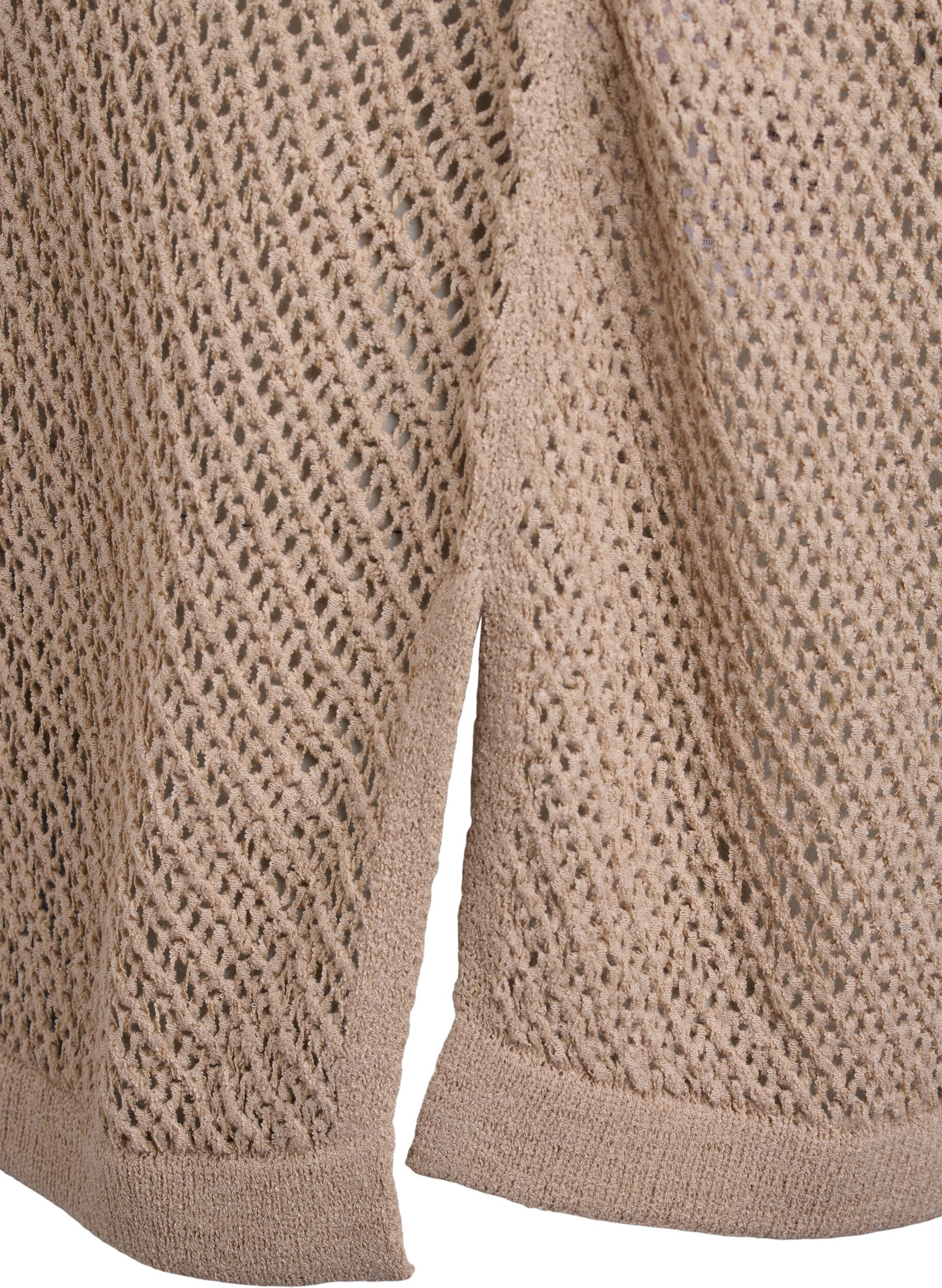 Zizzi FLASH - &Auml;rmelloser Stricktop mit V-Ausschnitt, Beige, Packshot image number 3
