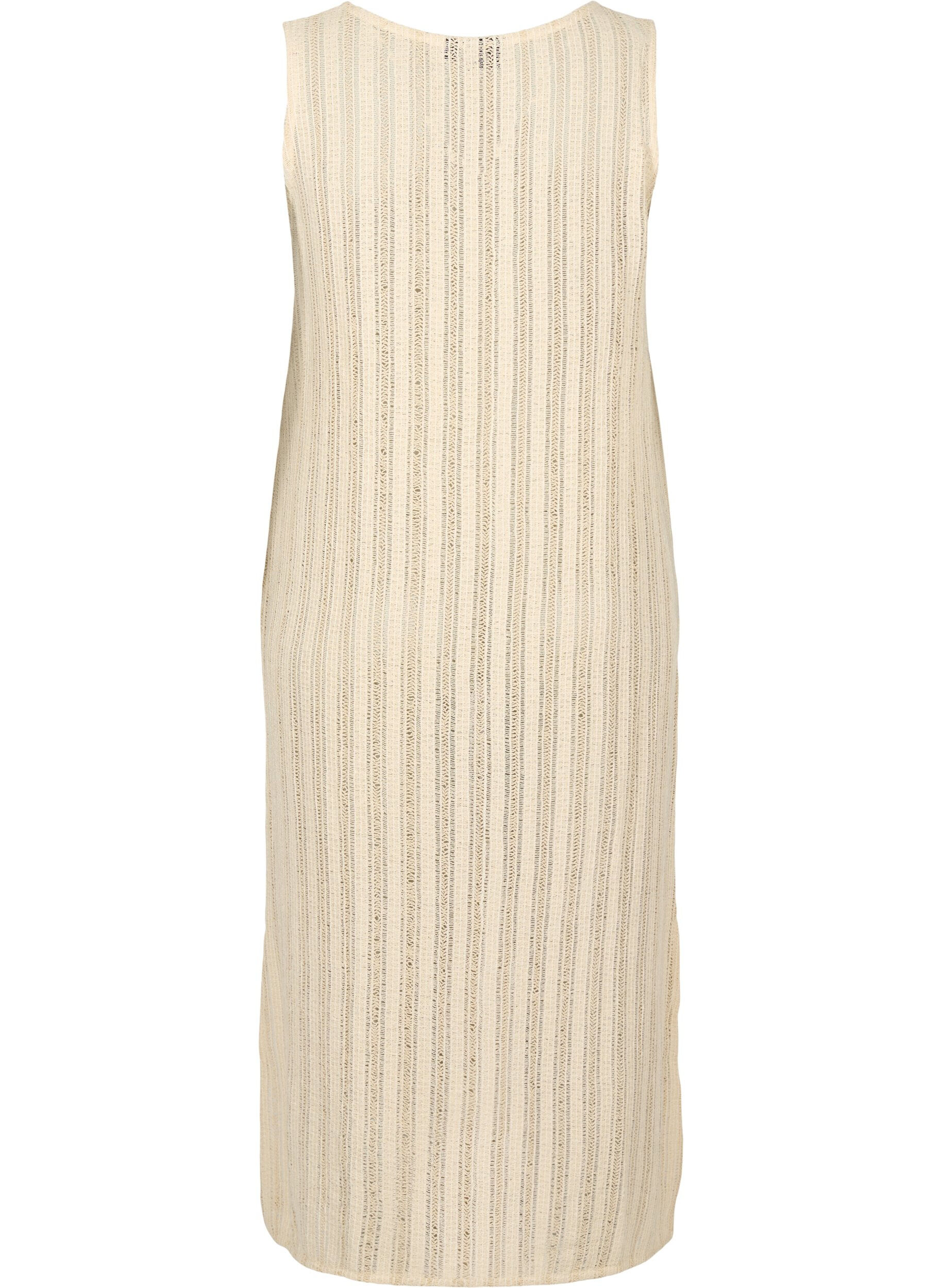 Zizzi Leichtes, gewebtes Strandkleid mit Schlitzen, Brazilian Sand, Packshot image number 1