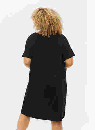 Nachthemd aus Baumwolle mit Print, Black w. Keep, Model image number 1