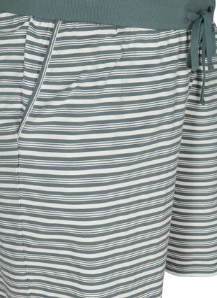 Lockere Shorts aus Baumwolle mit Streifen, Balsam Green w.Egret, Packshot image number 2