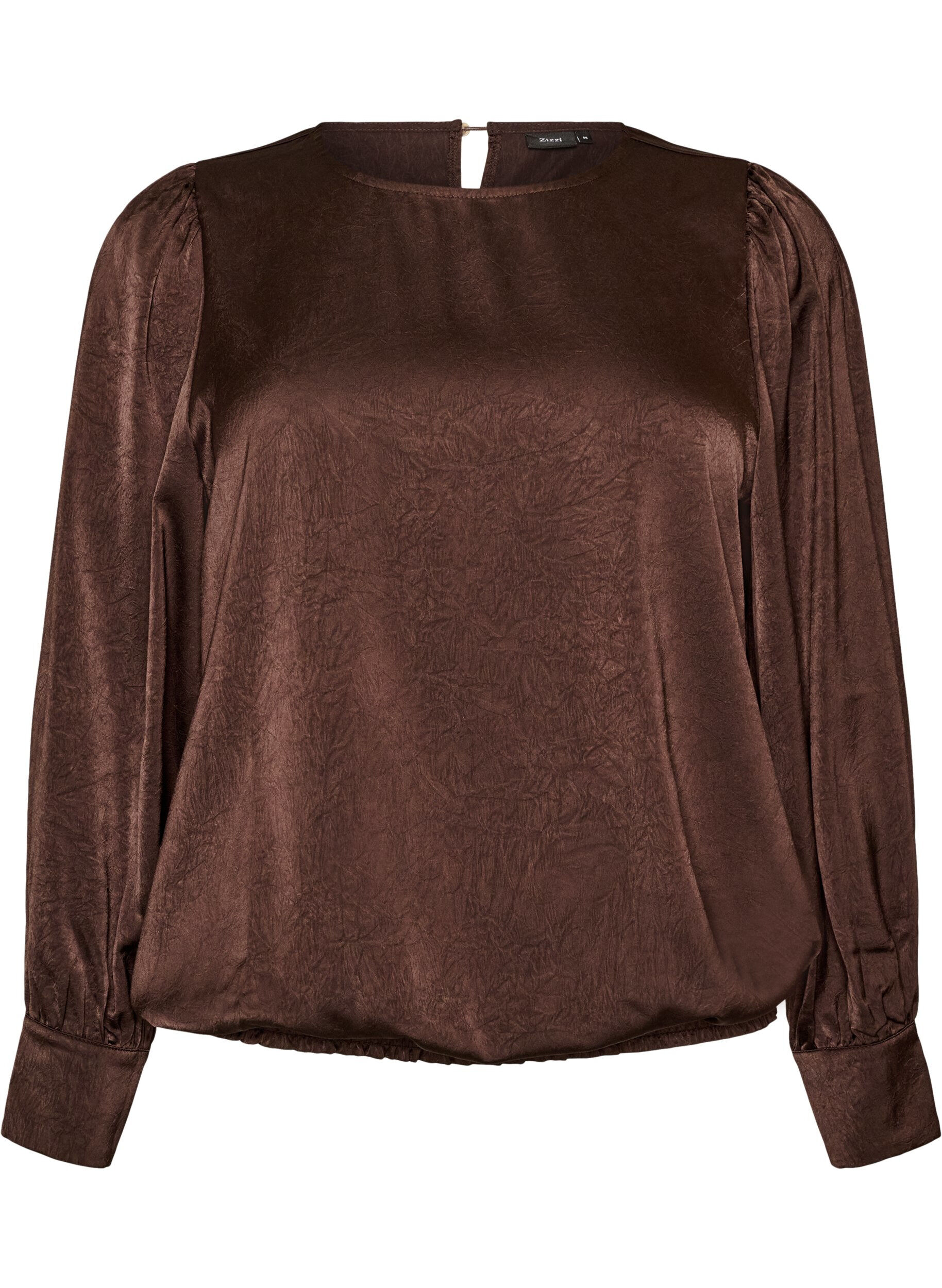Bluse im Satin-Look mit Ballonform