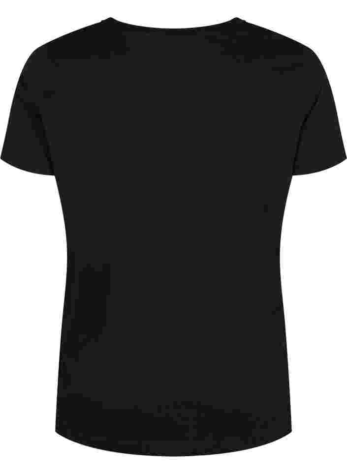 Trainings-T-Shirt mit Print, Black w. turn, Packshot image number 1