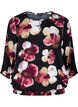 Bluse aus Viskose mit Blumenmuster und Smok, Black Pink FlowerAOP, Packshot image number 0