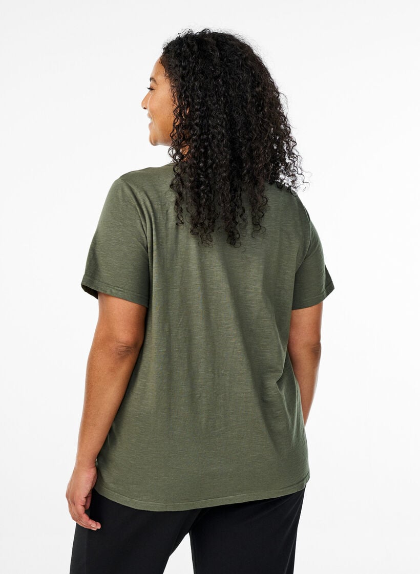 T-Shirt mit Knopfleiste, Gr&uuml;n, Model image number 2