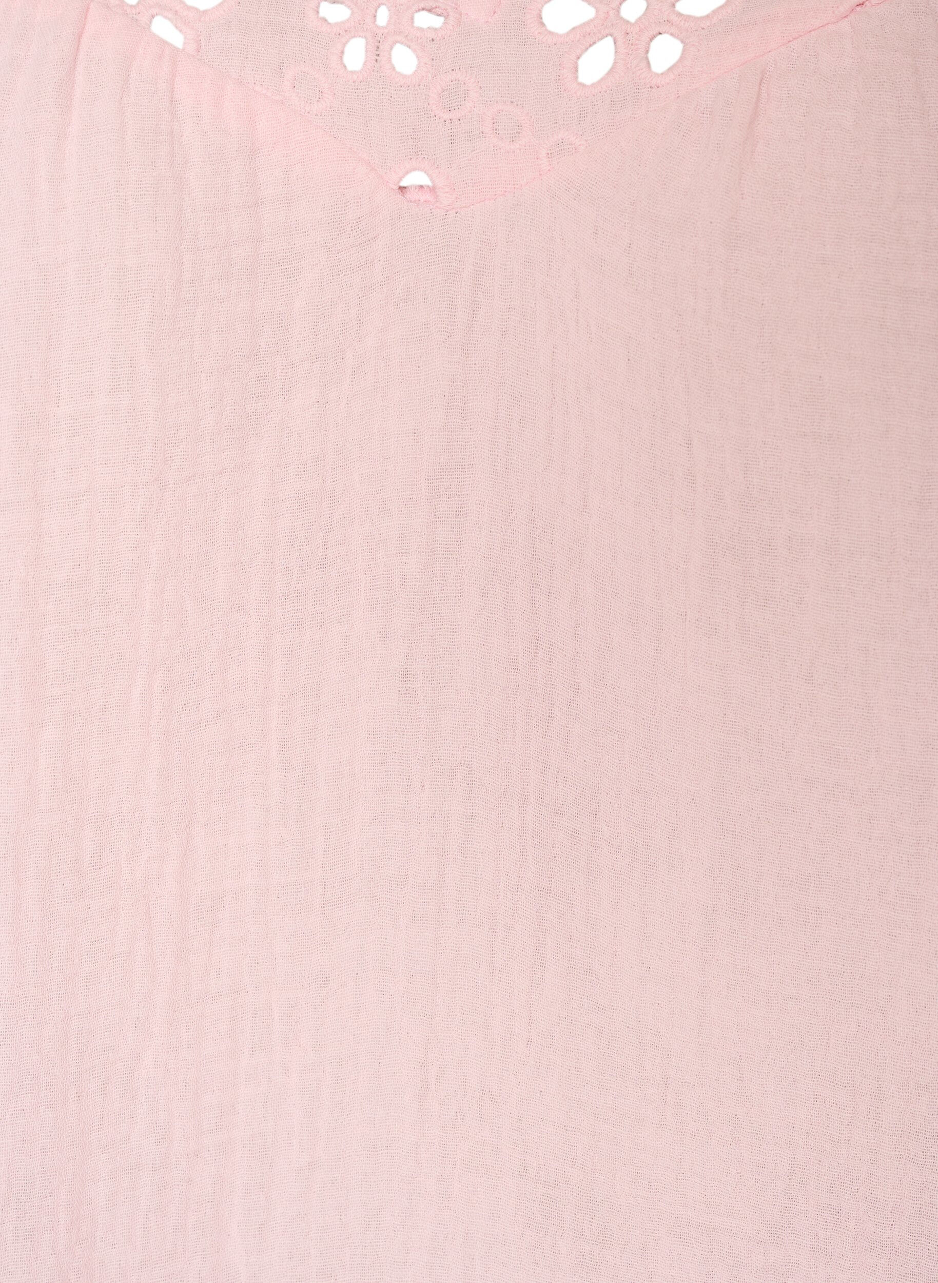 Zizzi Bluse aus Baumwoll-Musselin mit Broderie Anglaise und 1/2-&Auml;rmeln, Rot, Packshot image number 2