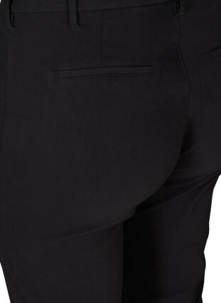 Klassische Cropped Hose aus Viskose, Black, Packshot image number 3