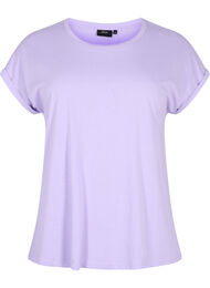 Kurzärmeliges T-Shirt aus einer Baumwollmischung, Lavender, Packshot