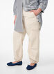 Cargohose mit hoher Taille, Beige, Model image number 2