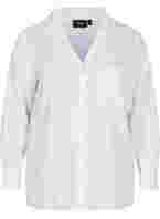 Bluse mit 3/4-Ärmeln und Knöpfen, White, Packshot