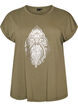 T-Shirt mit dekorativem Frontprint, Gr&uuml;n, Packshot image number 0