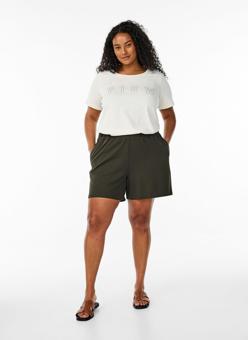 FLASH - T-Shirt mit Print, Vanille, Model image number 1