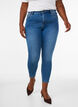 Kurze Amy Jeans mit Rei&szlig;verschlussdetail., Blau, Model image number 3