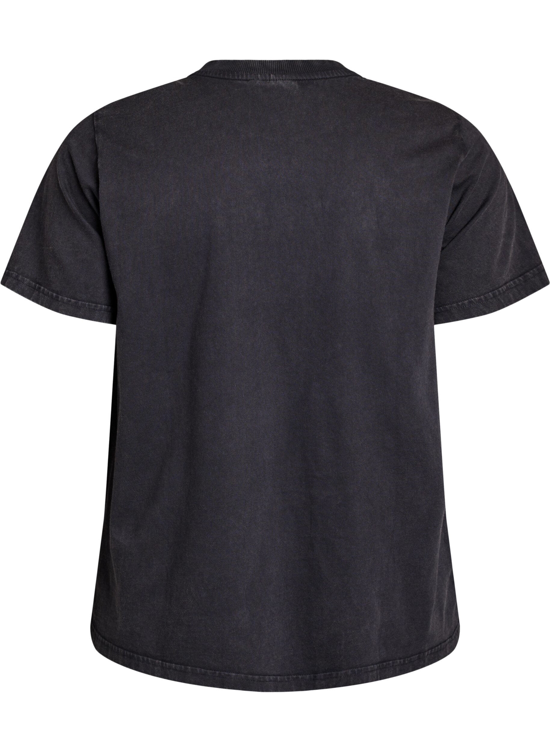 Zizzi T-Shirt aus Bio-Baumwolle mit Nieten, Grau, Packshot image number 1