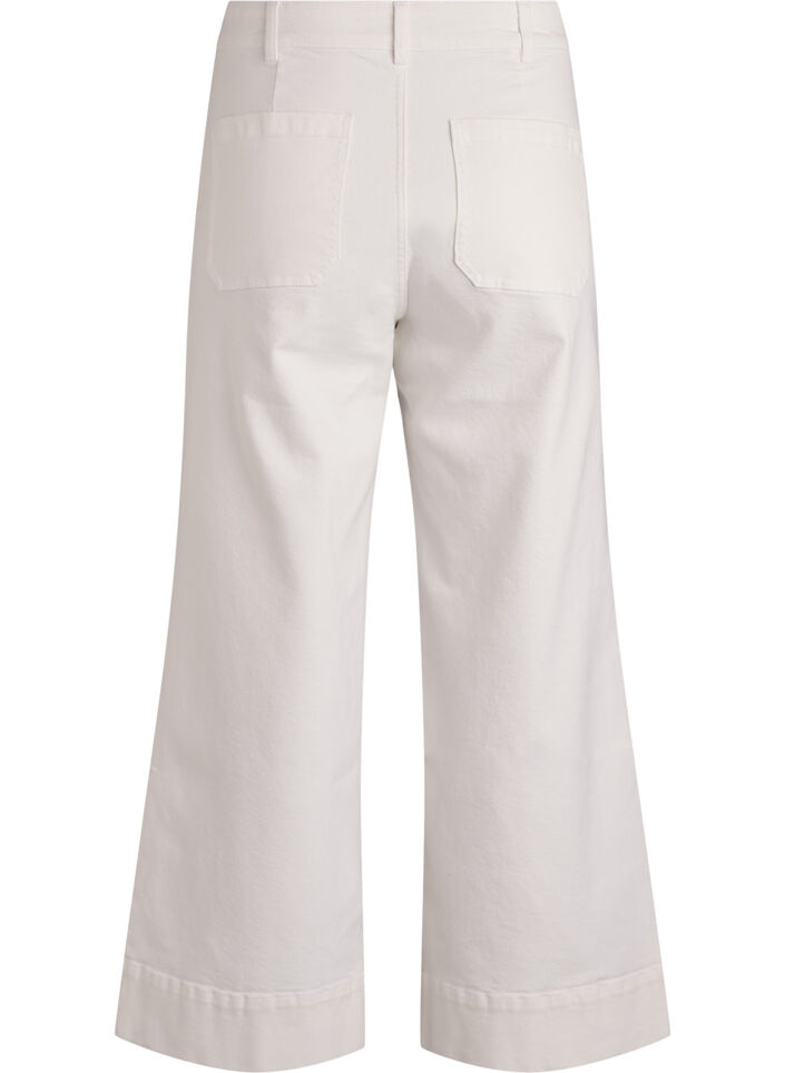 Myra Jeans mit hoher Taille und weiter Passform, Wei&szlig;, Packshot image number 1