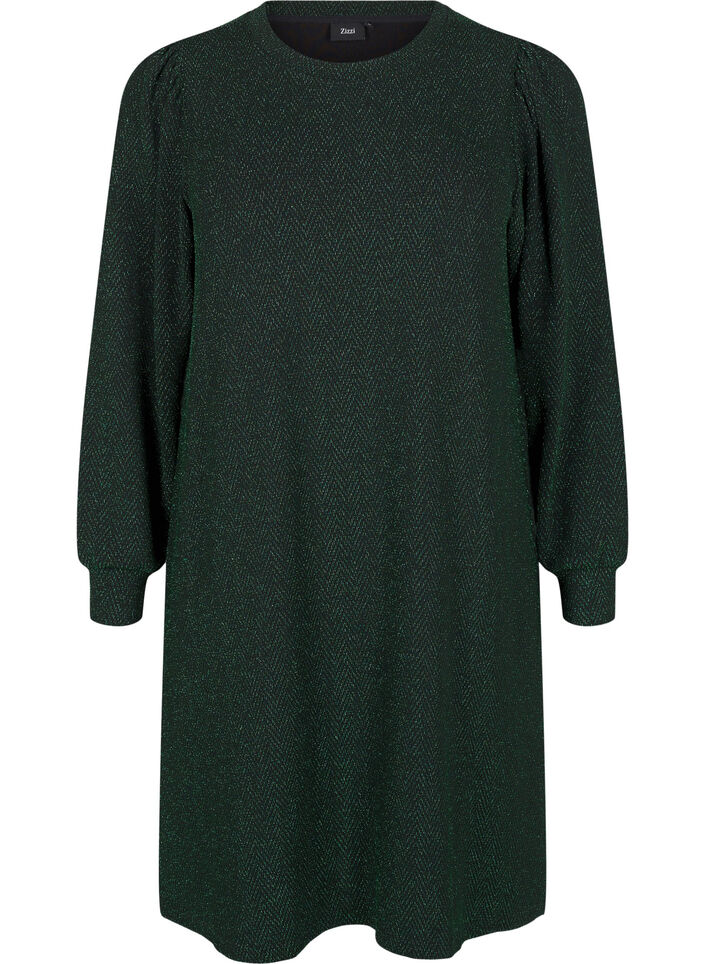 Kleid mit Zickzackmuster und Glitzer, Scarab ZigZagShimmer, Packshot image number 0