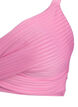 Bikini Top mit Streifenstruktur und Criss-Cross, Pink, Packshot image number 2