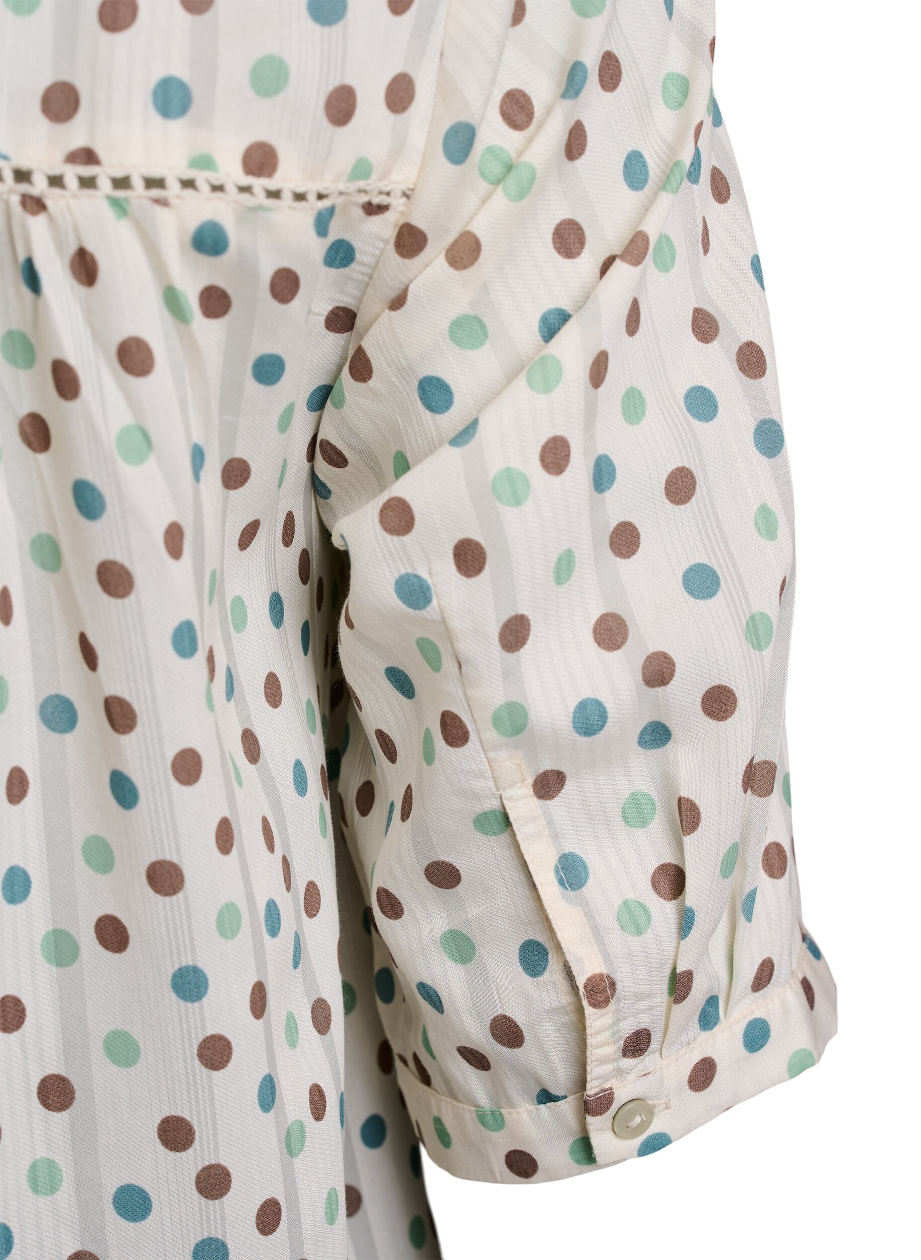 Zizzi Kurzes Viskosekleid mit Spitzenbesatz und A-Linien-Schnitt, Wei&szlig;, Packshot image number 3