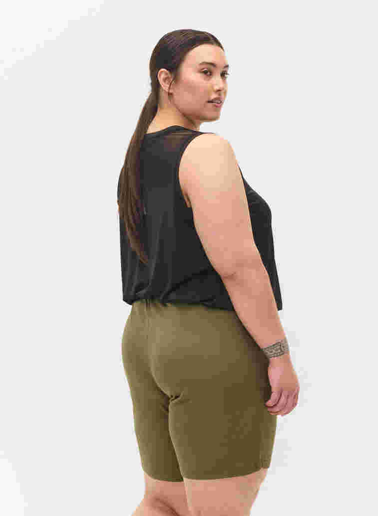 Lockere Shorts mit Ripp, Ivy Green, Model image number 1