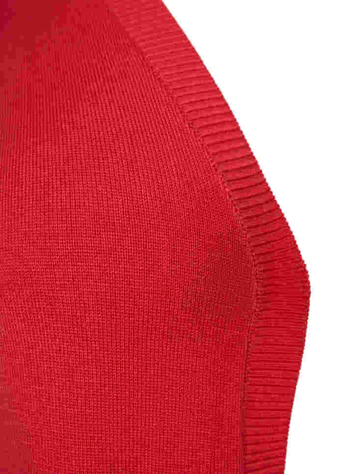 Lange Strickjacke aus einer Viskosemischung, Poppy Red, Packshot image number 2