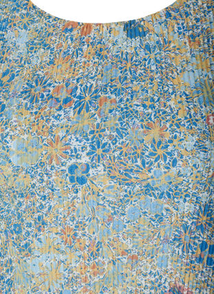 Plisséebluse mit Blumenprint, Light Blue Multi AOP, Packshot image number 2