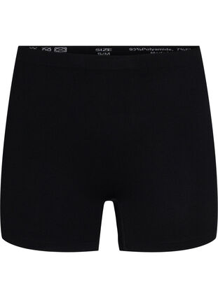 Nahtlose shorts mit normaler Taille, Black, Packshot image number 0