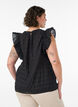 &Auml;rmellose Bluse mit Struktur und R&uuml;schen, Schwarz, Model image number 2