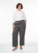 Hoch taillierte Anzughose mit gerader Passform, Grau, Model image number 0