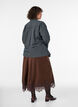 Midi-Rock aus Satin mit Spitzen, Braun, Model image number 1