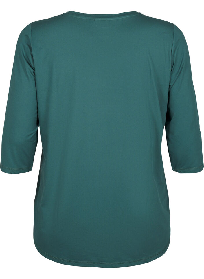 Trainingstop mit 3/4-&Auml;rmeln, Gr&uuml;n, Packshot image number 1