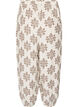 Gemusterte Ballonhose mit hoher Taille, Vanille, Packshot image number 1