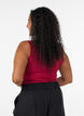 Einfarbiges Basic Top aus Baumwolle, Rot, Model image number 2