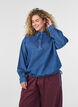 Bluse aus Denim mit Balloon-Fit, Blau, Model image number 0