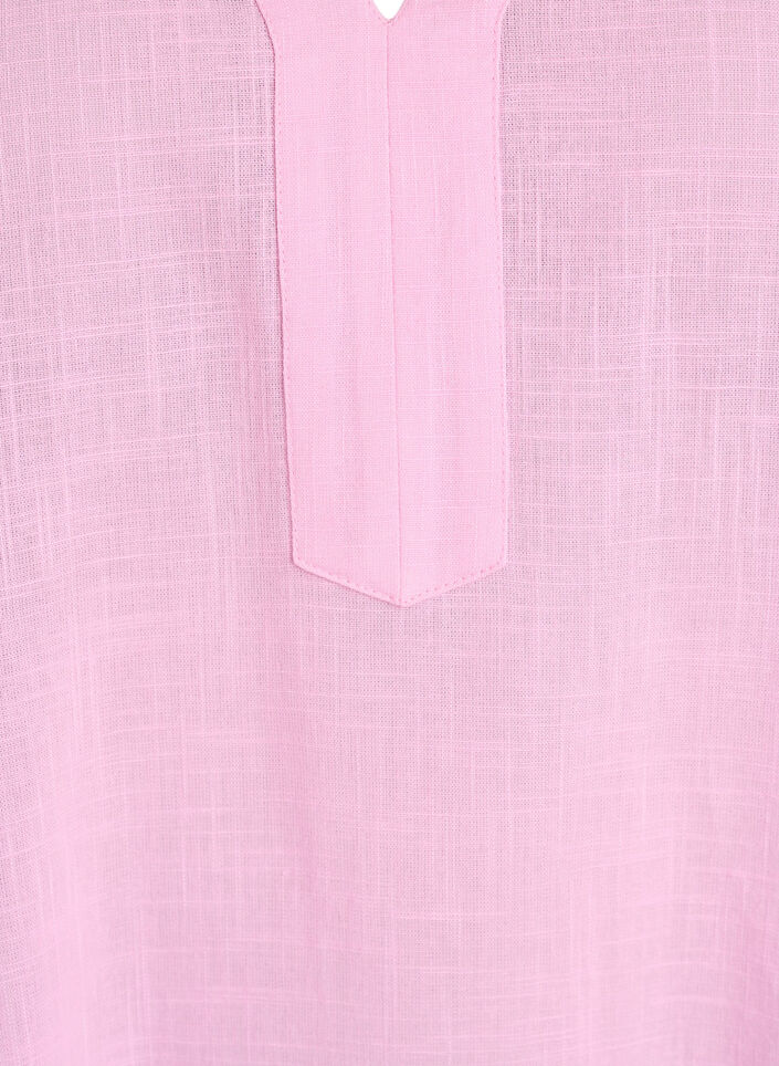 Tunika aus Baumwolle mit V-Ausschnitt, Pink, Packshot image number 2
