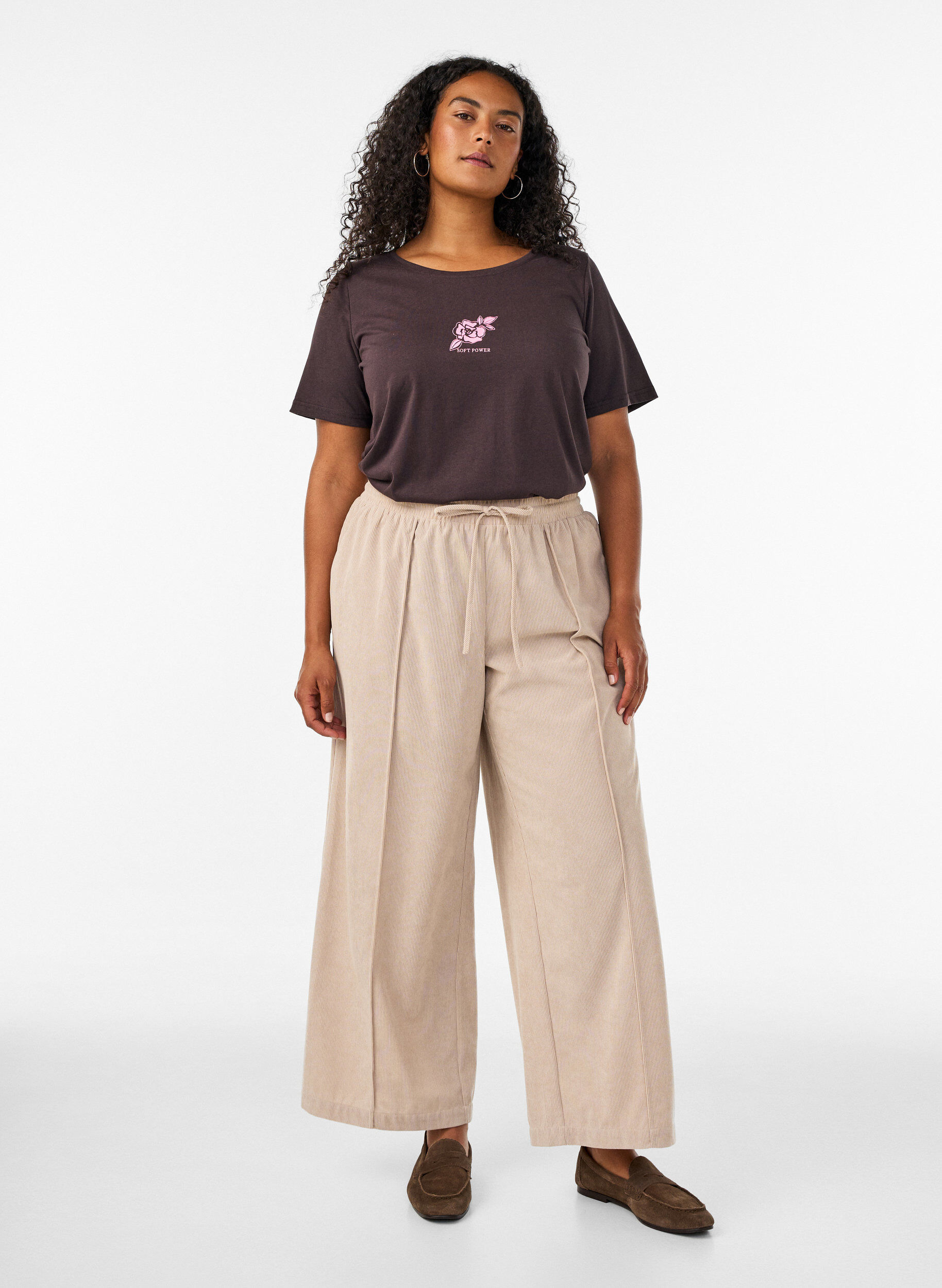 ZizziT-Shirt mit Print, Braun, Model image number 1