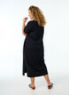 Midi-T-Shirtkleid mit V-Ausschnitt., Schwarz, Model image number 2