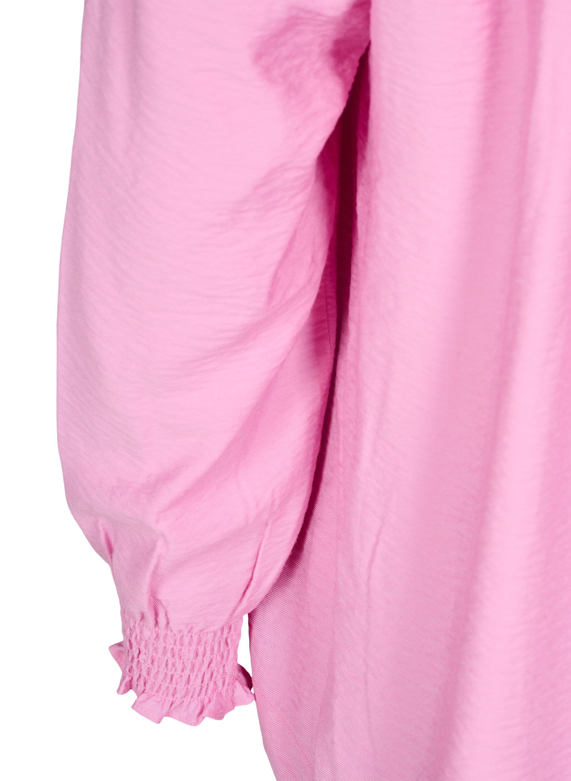 Zizzi Bluse mit R&uuml;schenkragen, Pink, Packshot image number 3