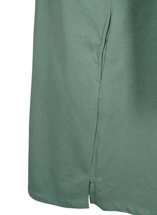 Kurzärmliges Sweatkleid mit Taschen, Chinois Green, Packshot image number 4