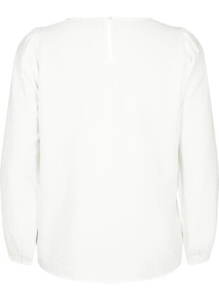 Bluse aus Viskose mit Häkeldetails, Bright White, Packshot image number 1