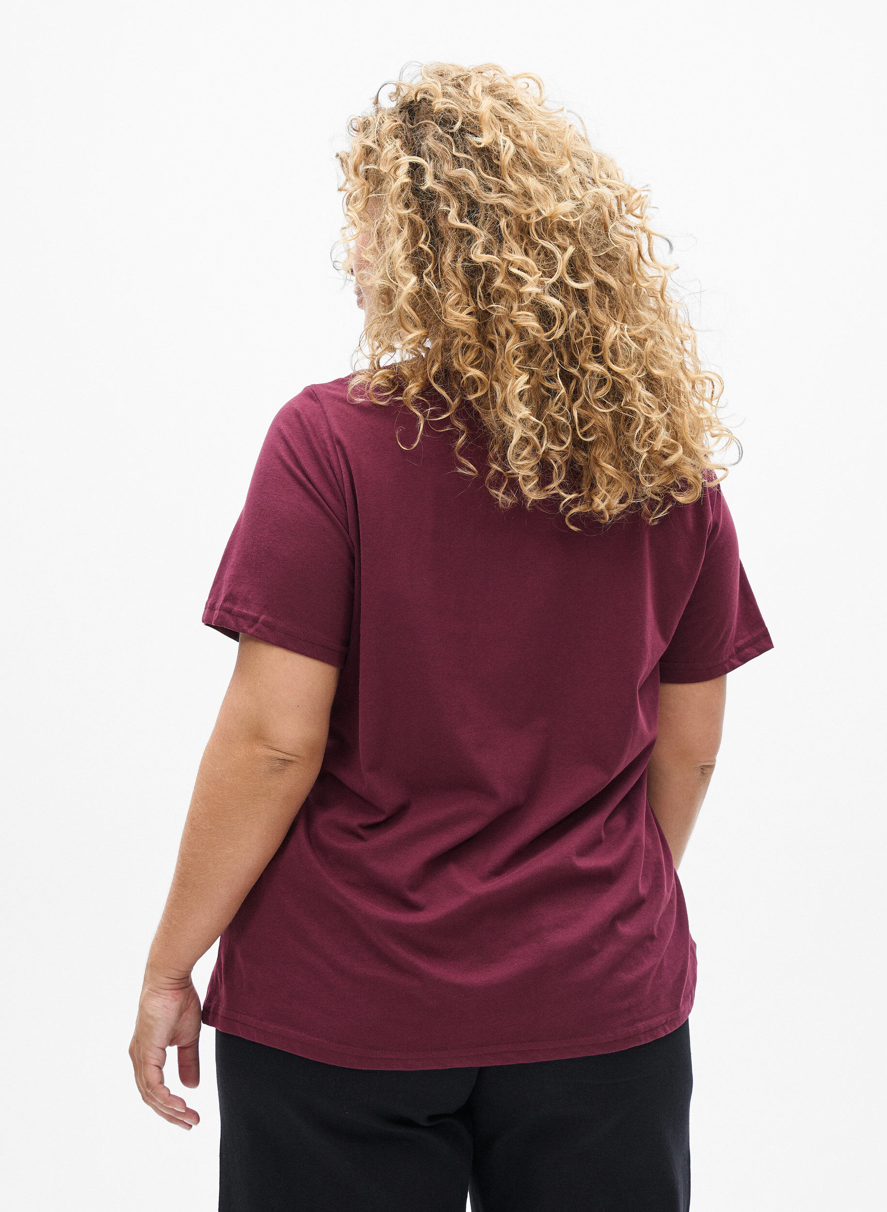 Zizzi FLASH - T-Shirt mit Print, Rot, Model image number 2