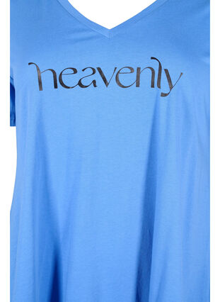 Baumwoll-T-Shirt mit kurzen Ärmeln, Ultramarine HEAVENLY, Packshot image number 2