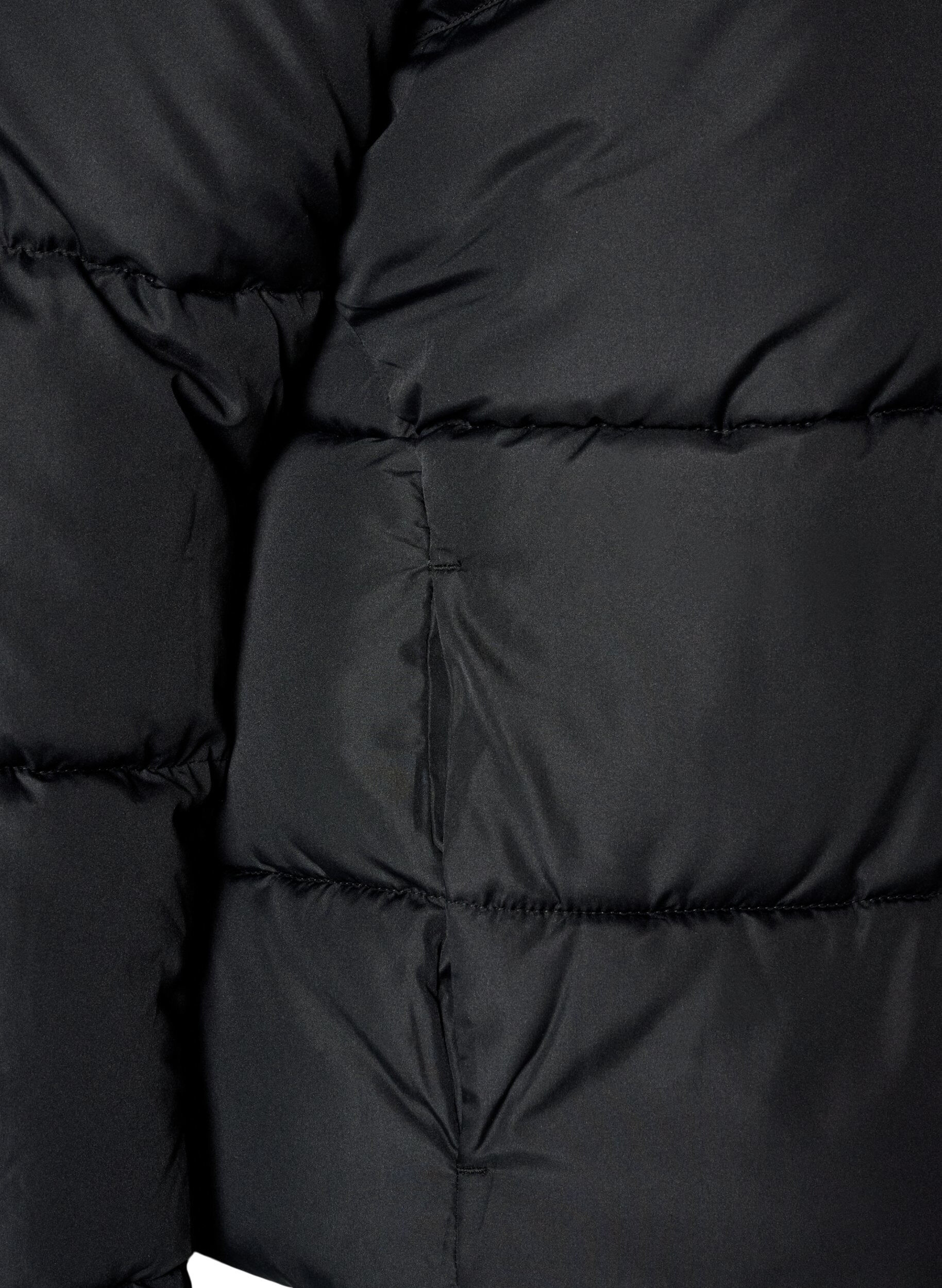 ZizziKurze Pufferjacke mit hohem Kragen, Schwarz, Packshot image number 3