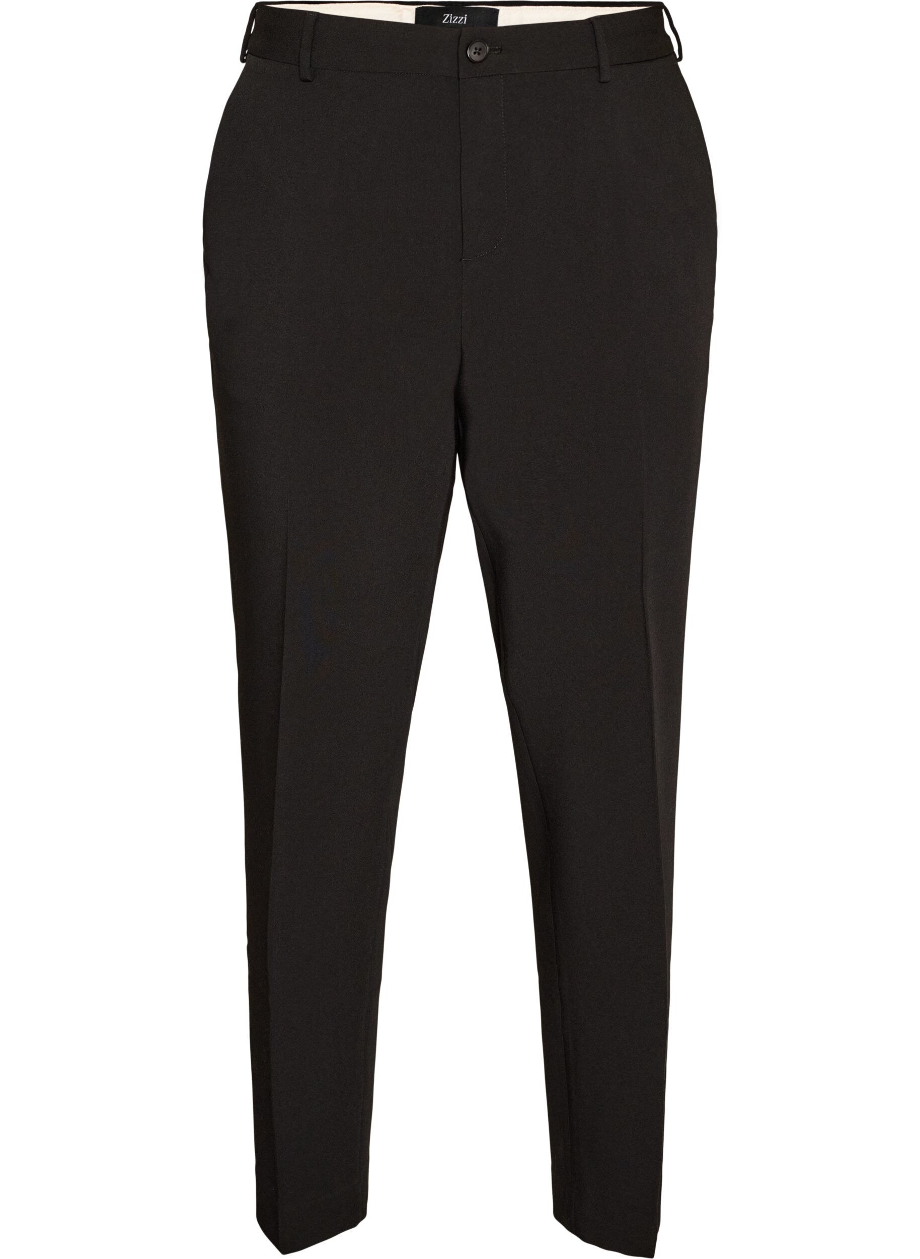 ZizziAnzughose mit hoher Taille und B&uuml;gelfalten, Schwarz, Packshot image number 0