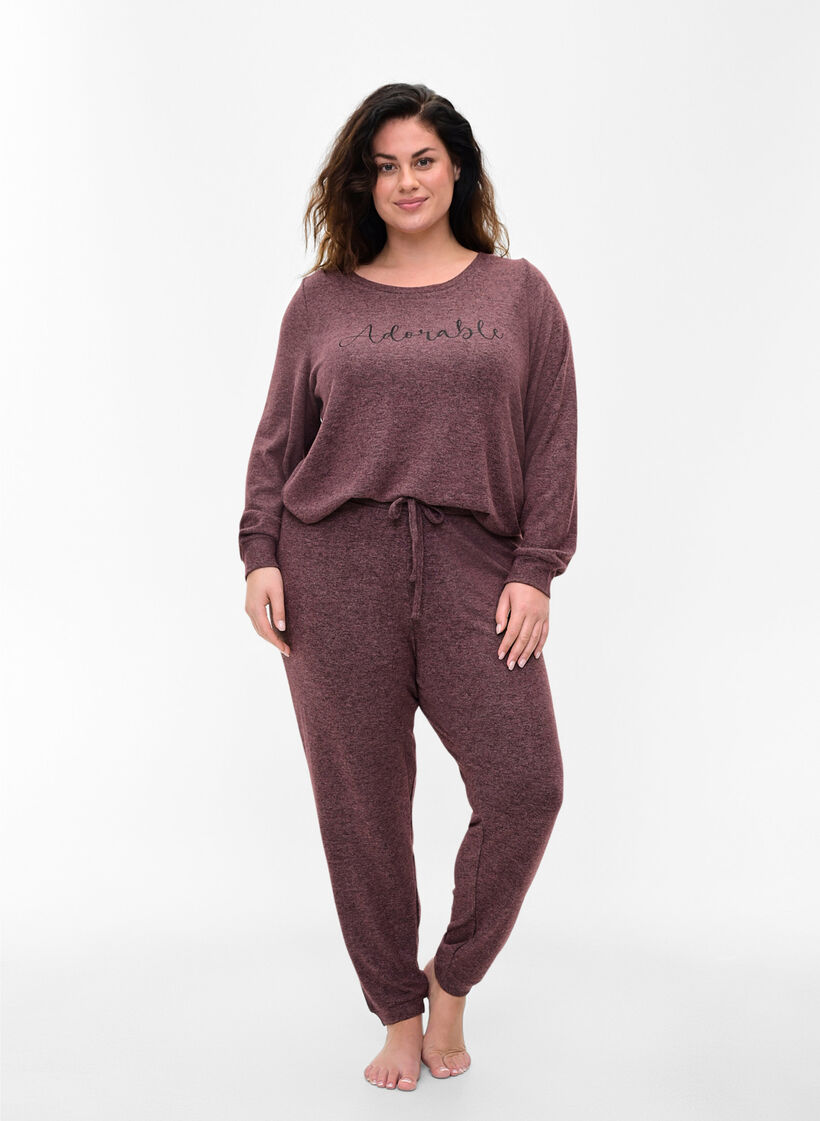 Melange-Bluse aus Viskosemischung, Port Royal Mel, Model image number 2