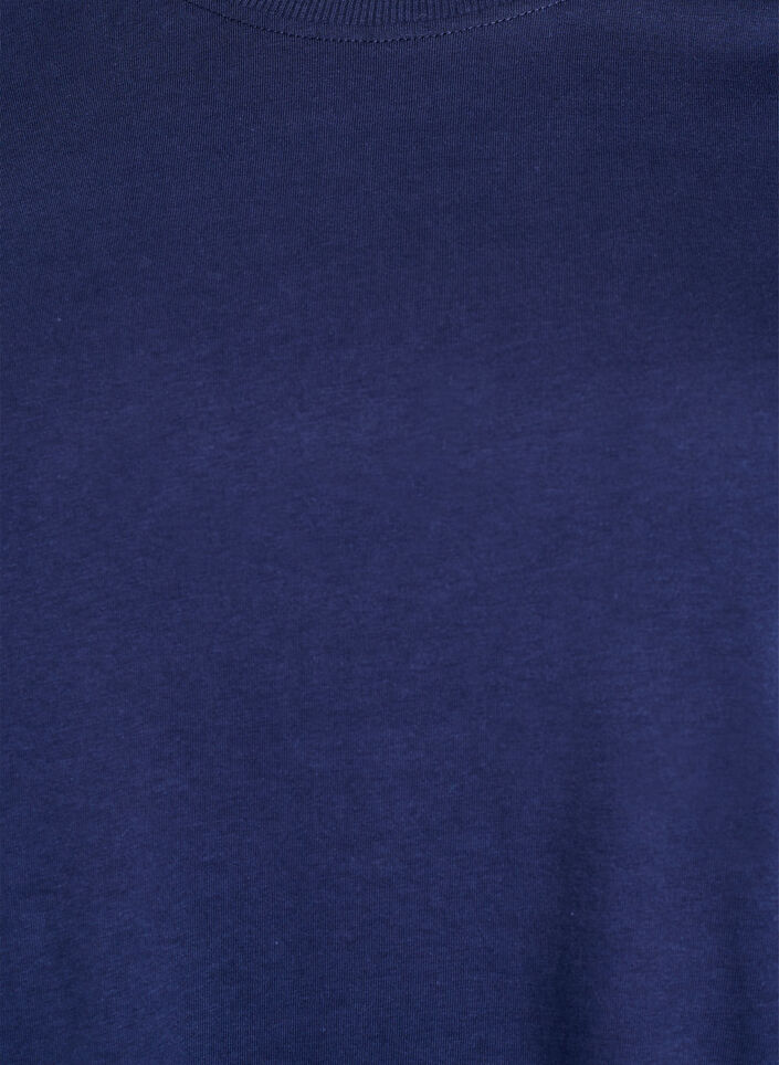 Basic-T-Shirt aus Baumwolle mit Rundhalsausschnitt, Blau, Packshot image number 2