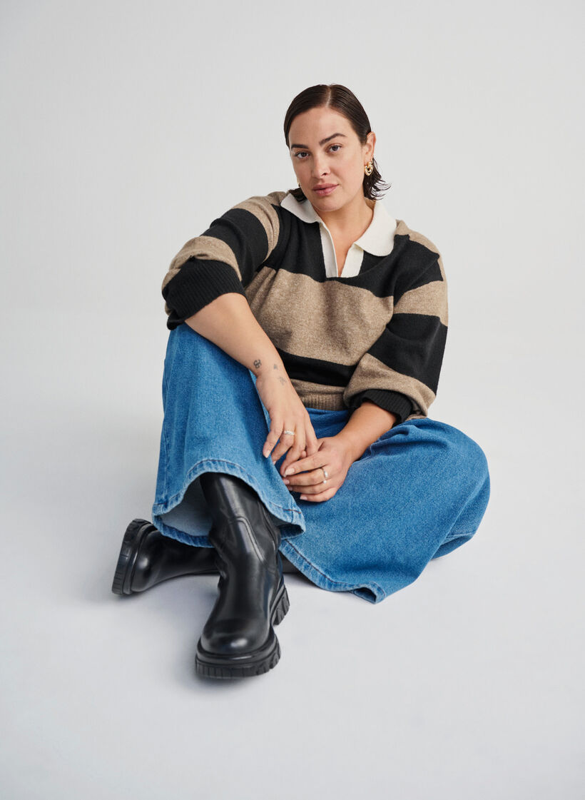 Extra-Weite - Kurzer Stiefel mit Gummizug, Schwarz, Image image number 0