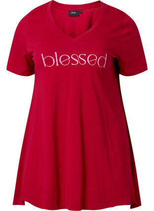 T-Shirt aus Baumwolle mit kurzen Ärmeln, Barbados Cherry BLES, Packshot image number 0